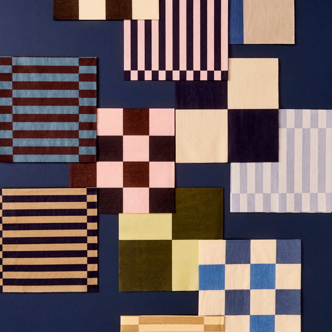 Serviettes en papier Dinner XL | rose clair, bordeaux, noir