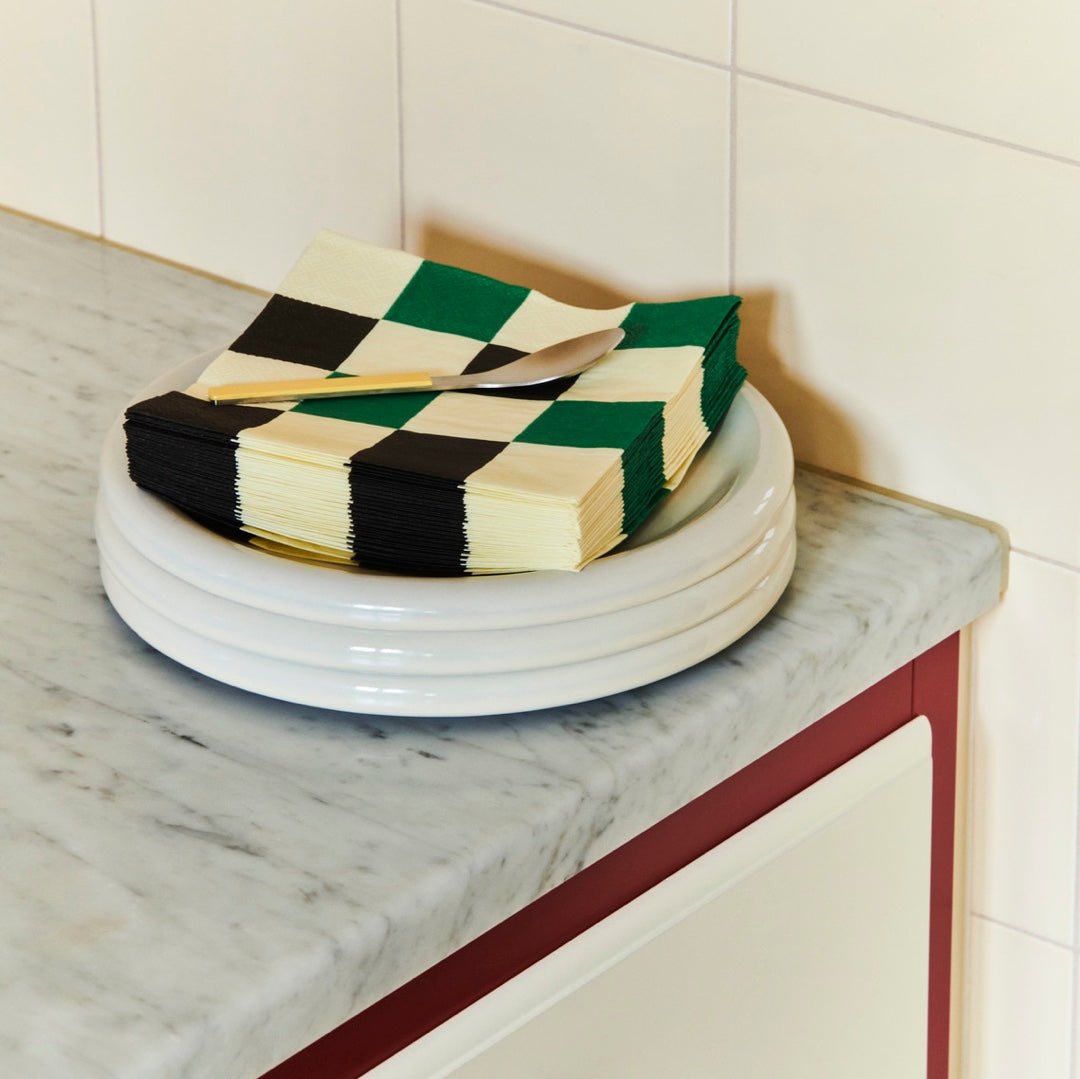 Serviettes en papier Dinner XL | rose clair, bordeaux, noir