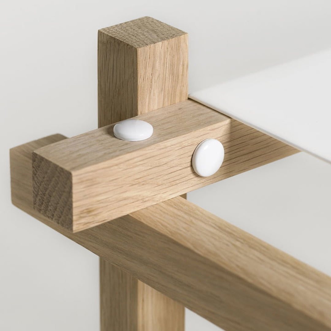 Étagère Woody High | Chêne/blanc