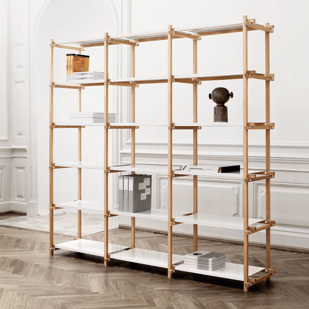 Étagère Woody High | Chêne/blanc