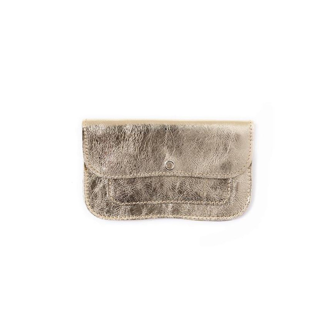 Wallet Leather Cat Chase | gold