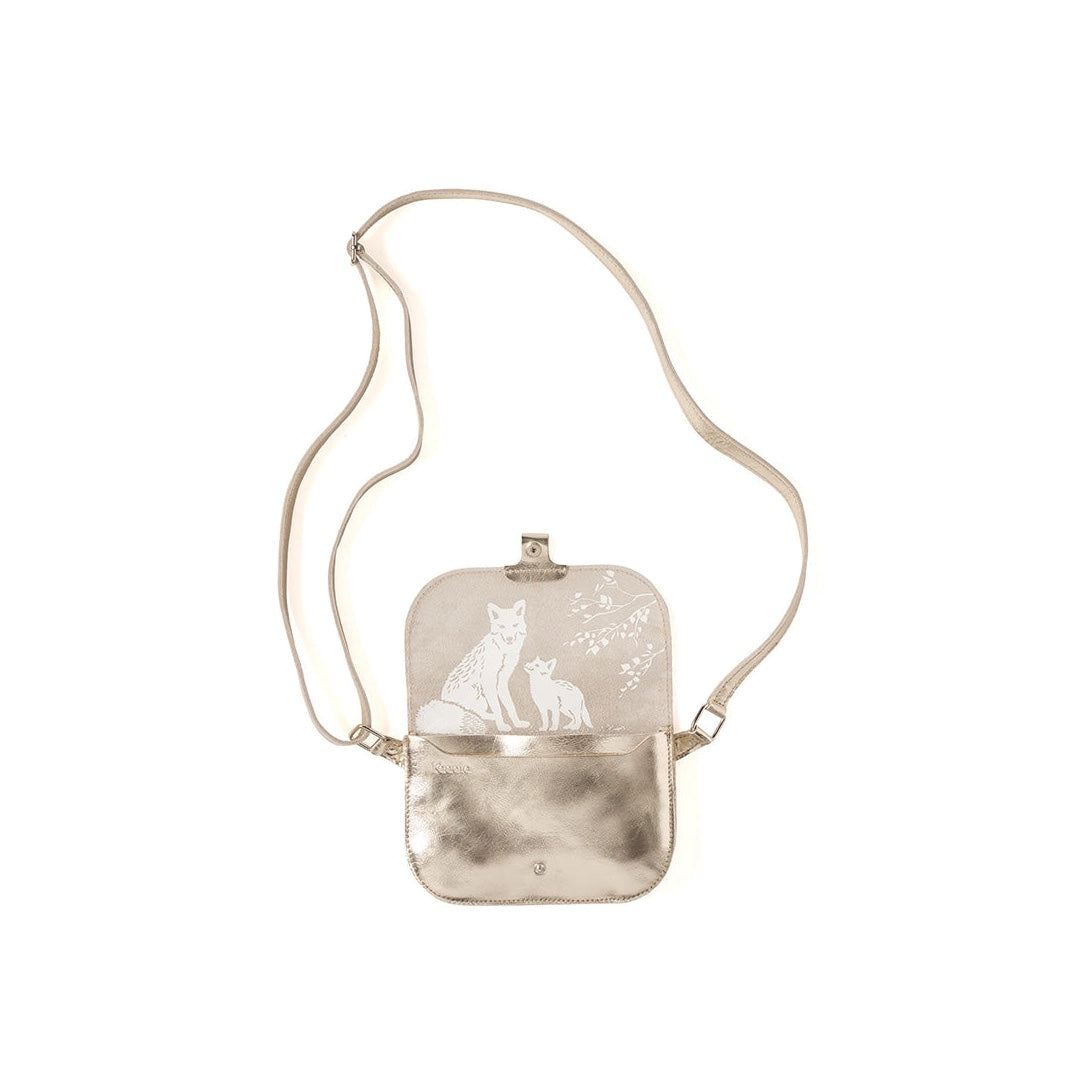 Sac bandoulière cuir (moyen) | doré