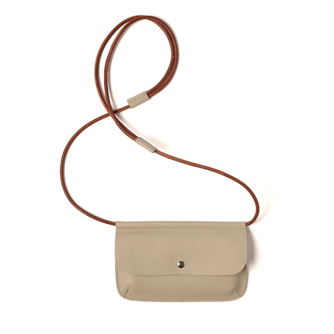 Mobile Phone Pouch Leather | sand/cognac