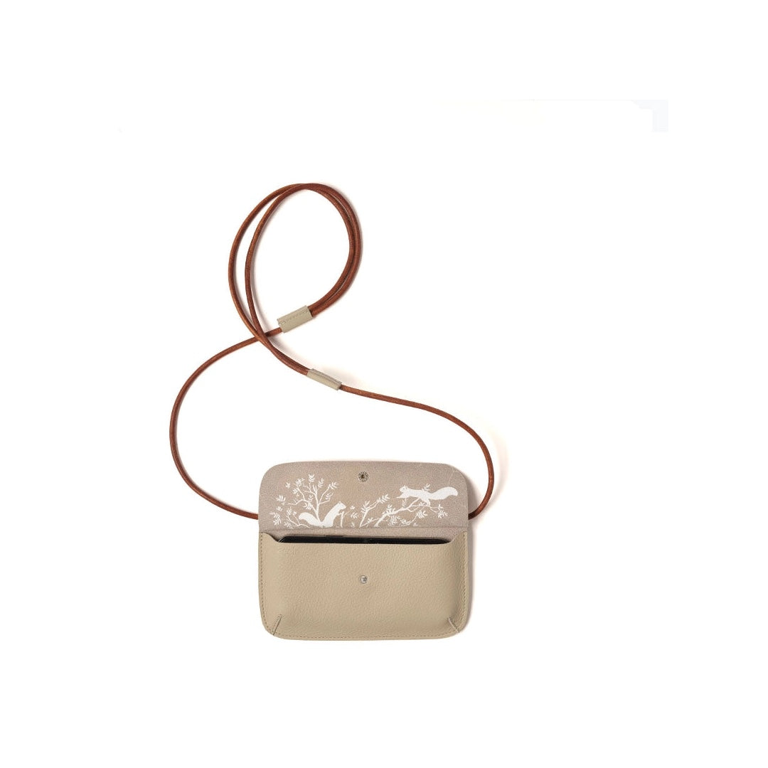 Mobile Phone Pouch Leather | sand/cognac