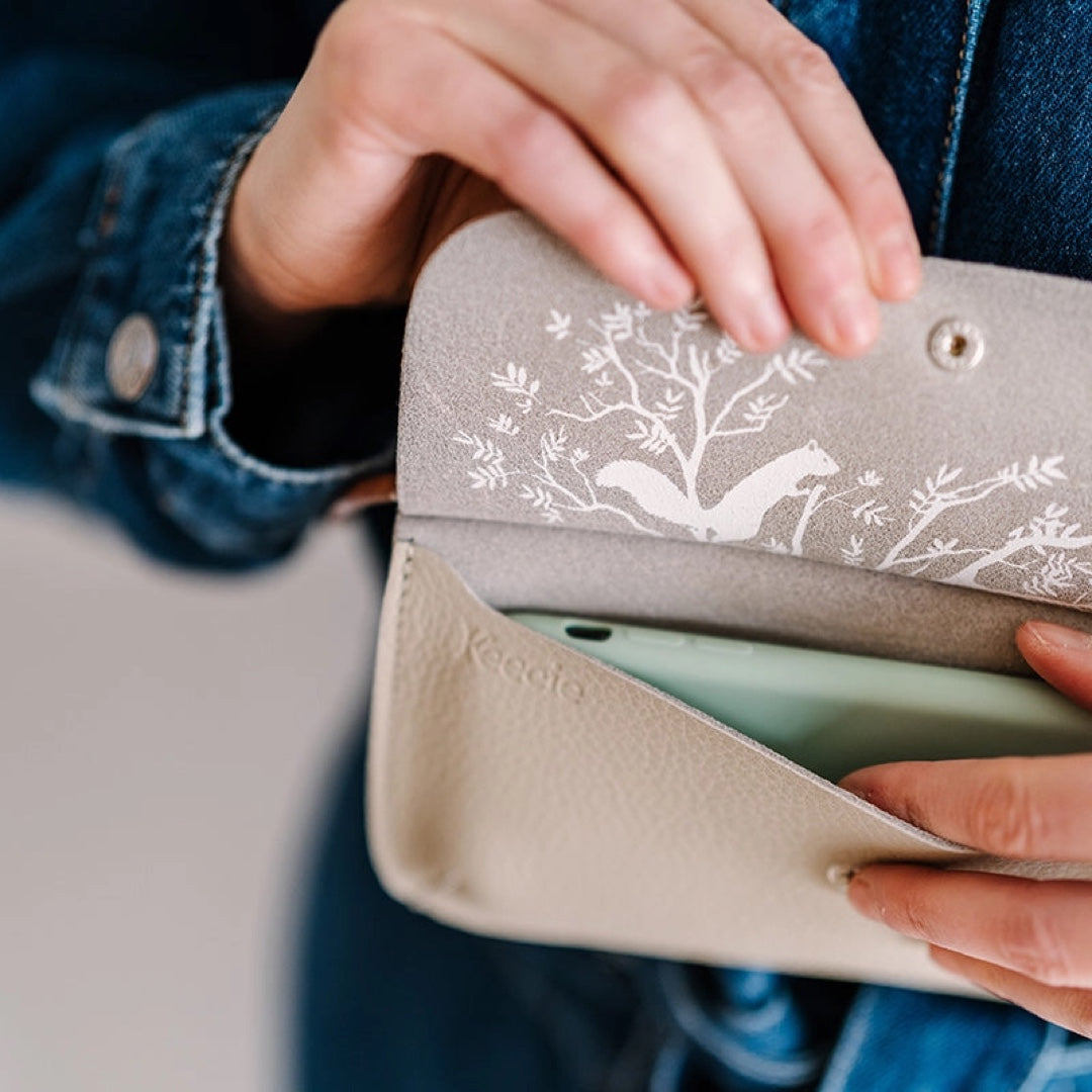 Mobile Phone Pouch Leather | sand/cognac