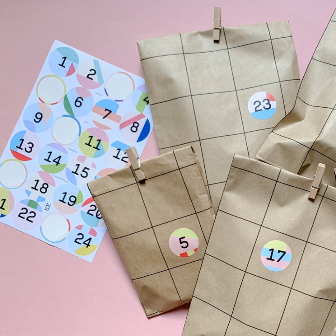 Adventskalender Sticker 1-24