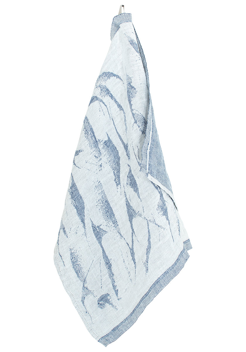 Tea towel Aallokko | linen-blue