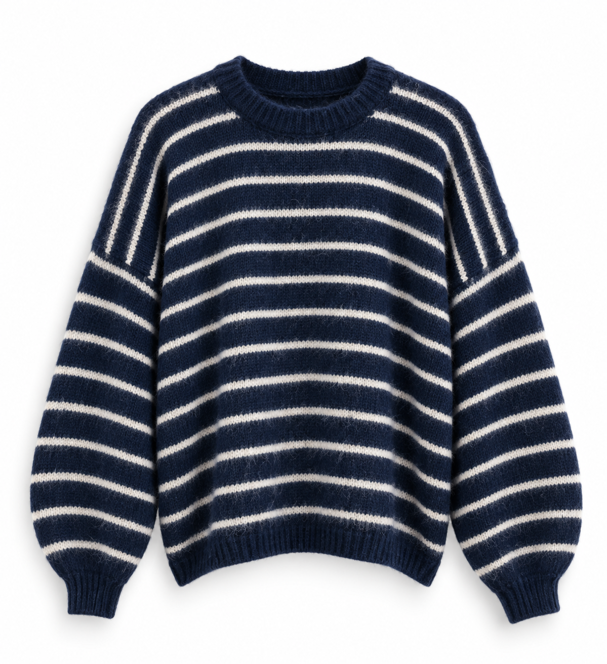 Gestreifter Pullover | navy + cream