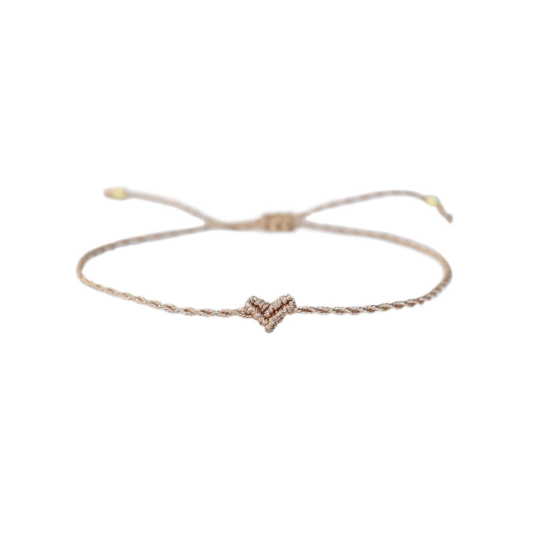 Bracelet cœur mini | Champagne
