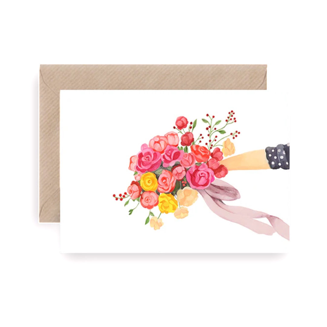 Carte bouquet de roses