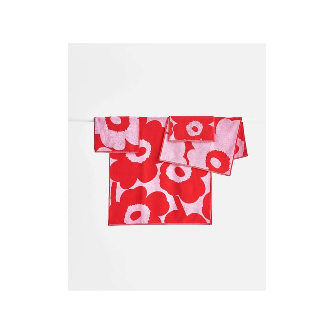 Serviette d'invité UNIKKO rouge | 30x50cm