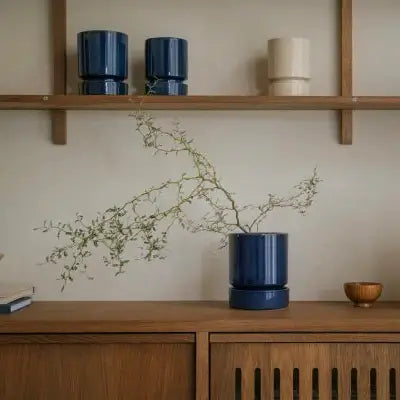 Pot Hoff émaillé | bleu saphir