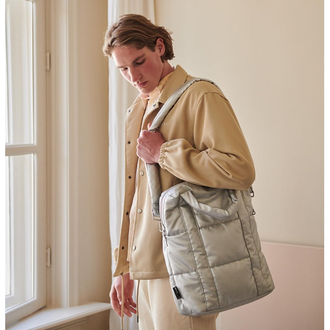 Housse matelassée pour ordinateur portable Jules | argent