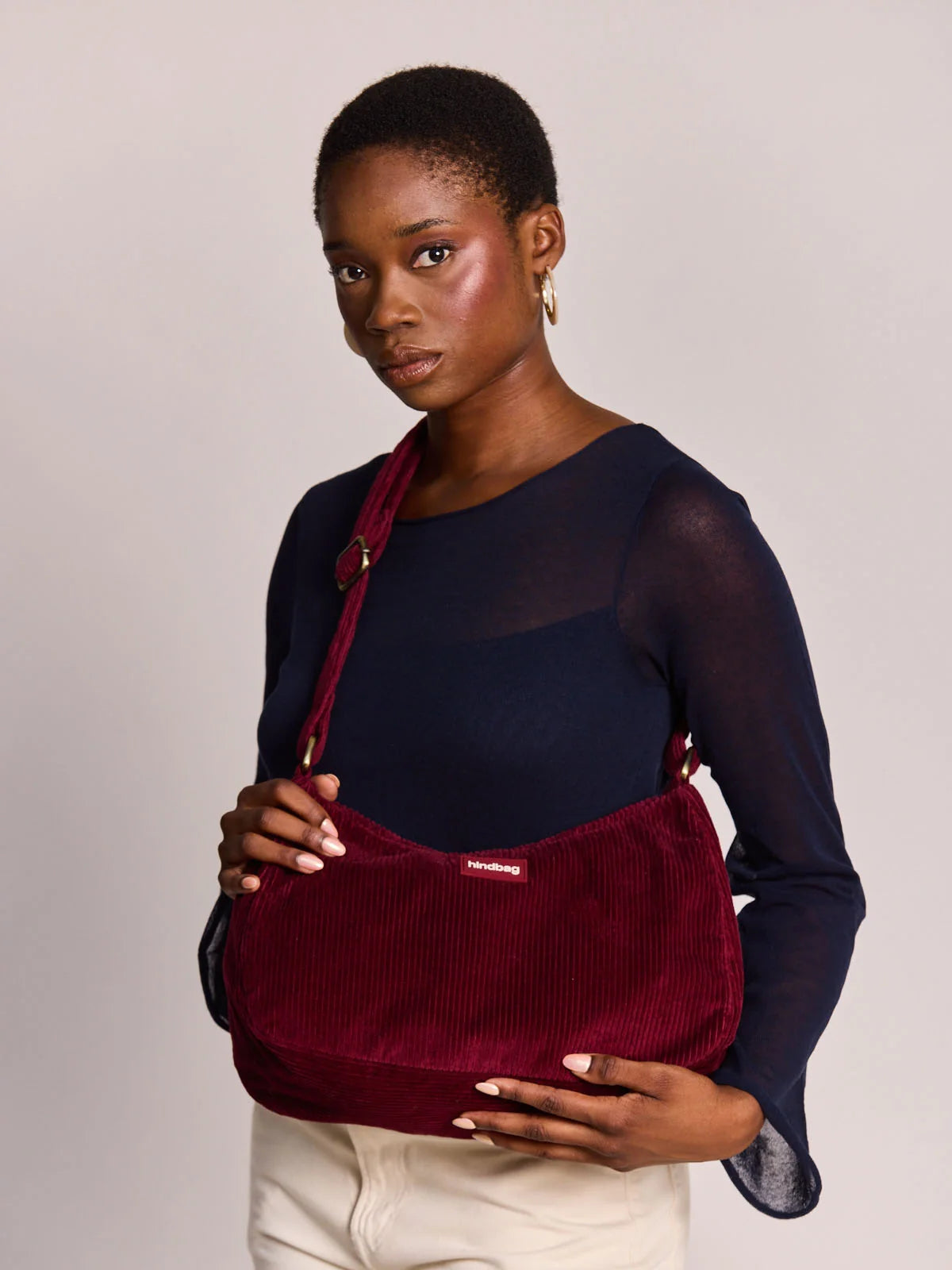 Handtasche Rosa | Cord bordeaux
