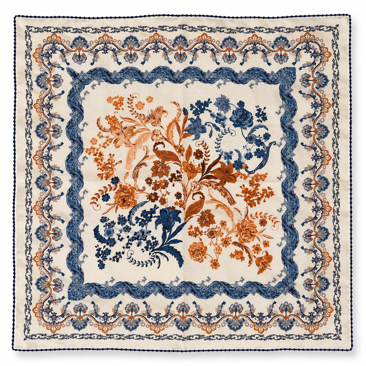 Seidentuch Vintage | blau