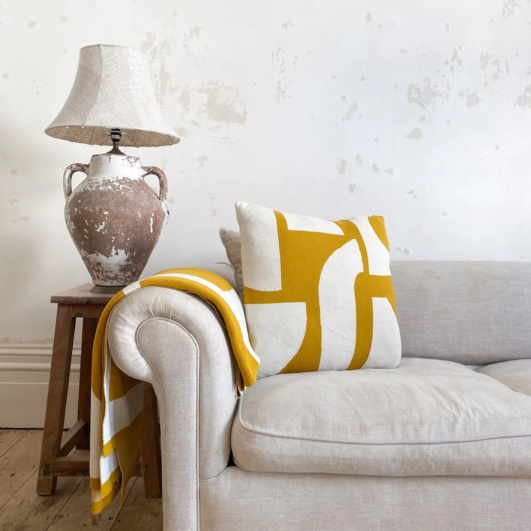 Couverture en coton 130x160cm | Bruten citrus