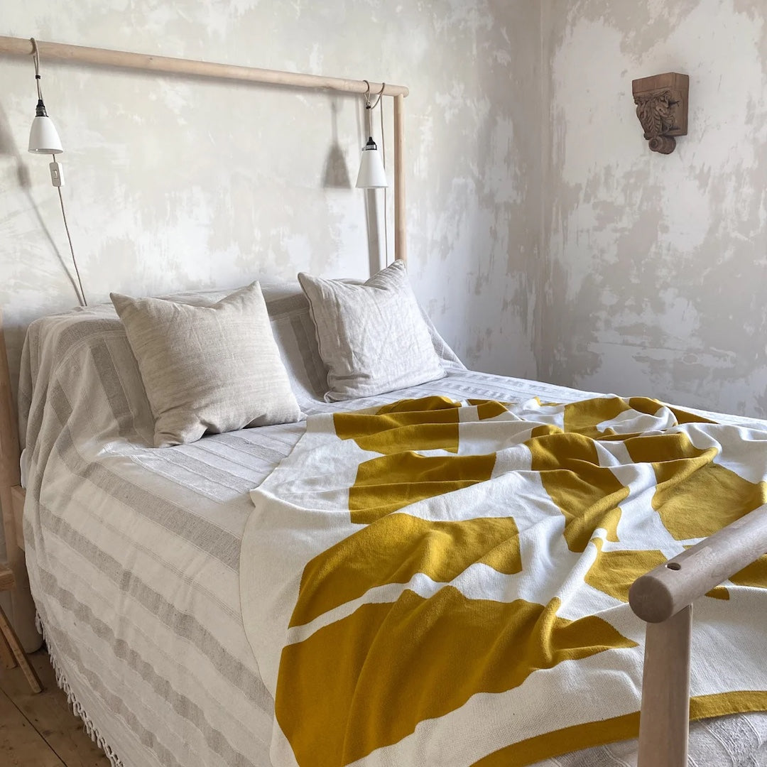 Couverture en coton 130x160cm | Bruten citrus