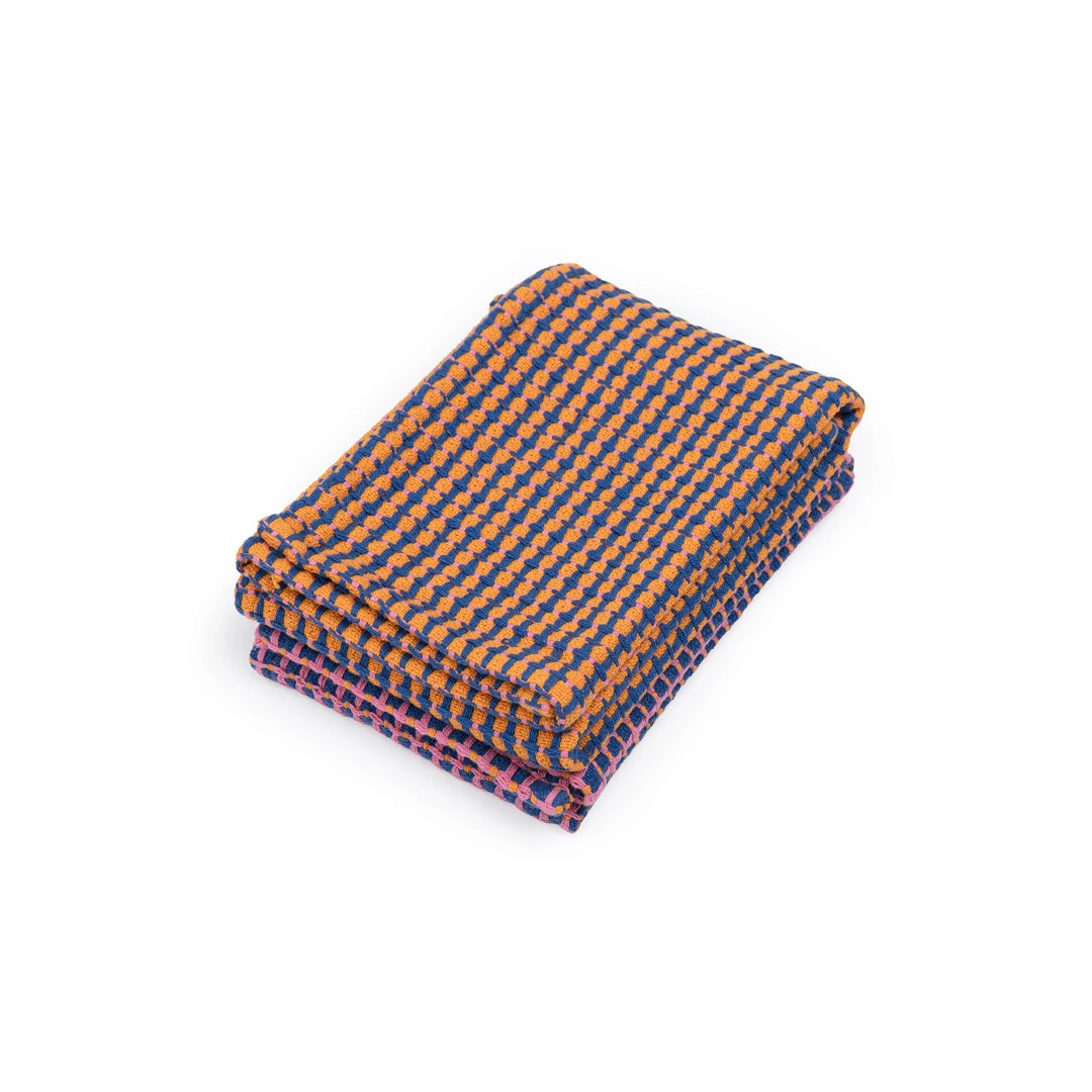 Set of 2 Dish Towels Waffle | blue cobalt