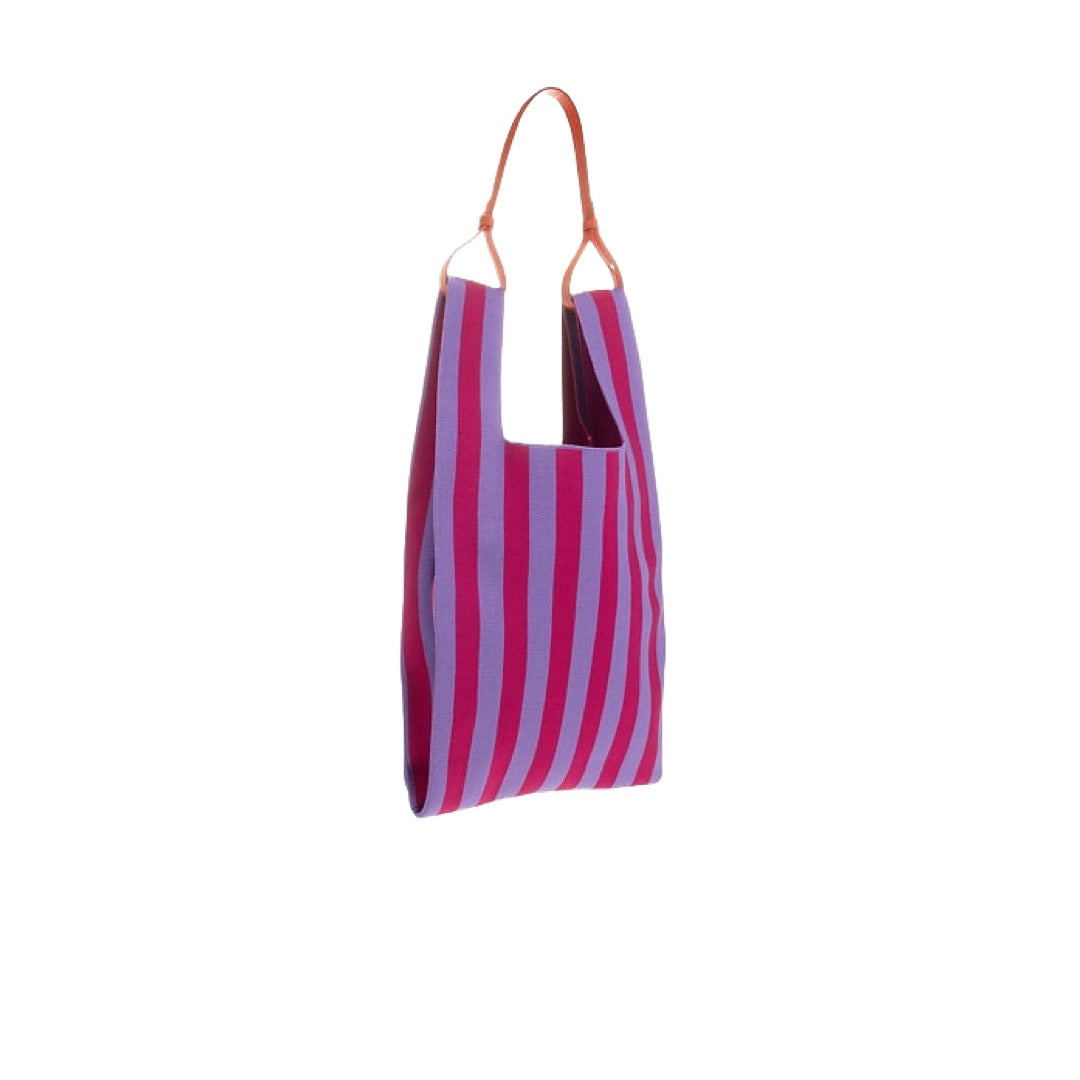 Market Bag knitted Stripes | purple + lilac