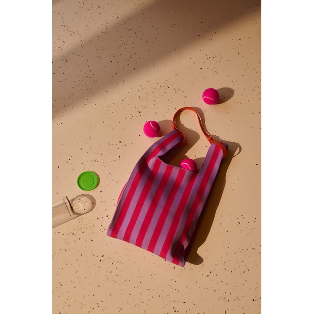Market Bag knitted Stripes | purple + lilac