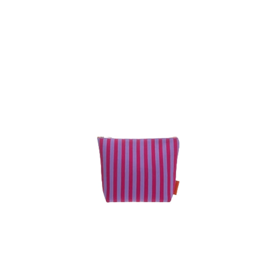 Trousse à cosmétiques rayée | violet + lilas