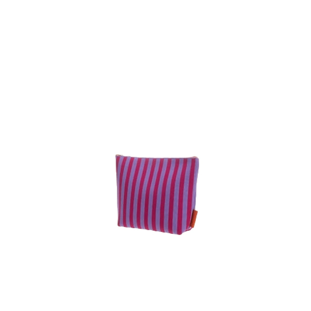 Trousse à cosmétiques rayée | violet + lilas