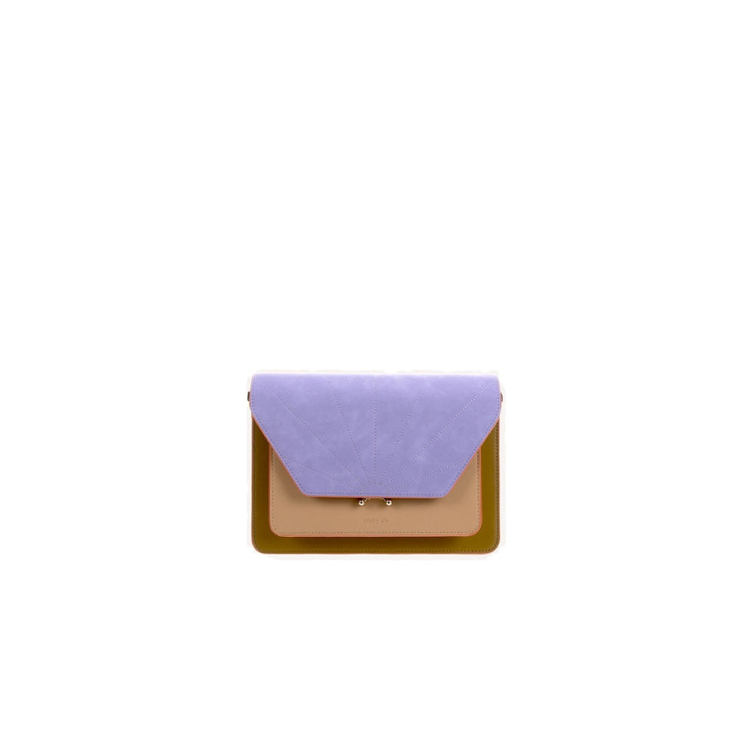 Shoulder Bag Large | costa green & affogato beige
