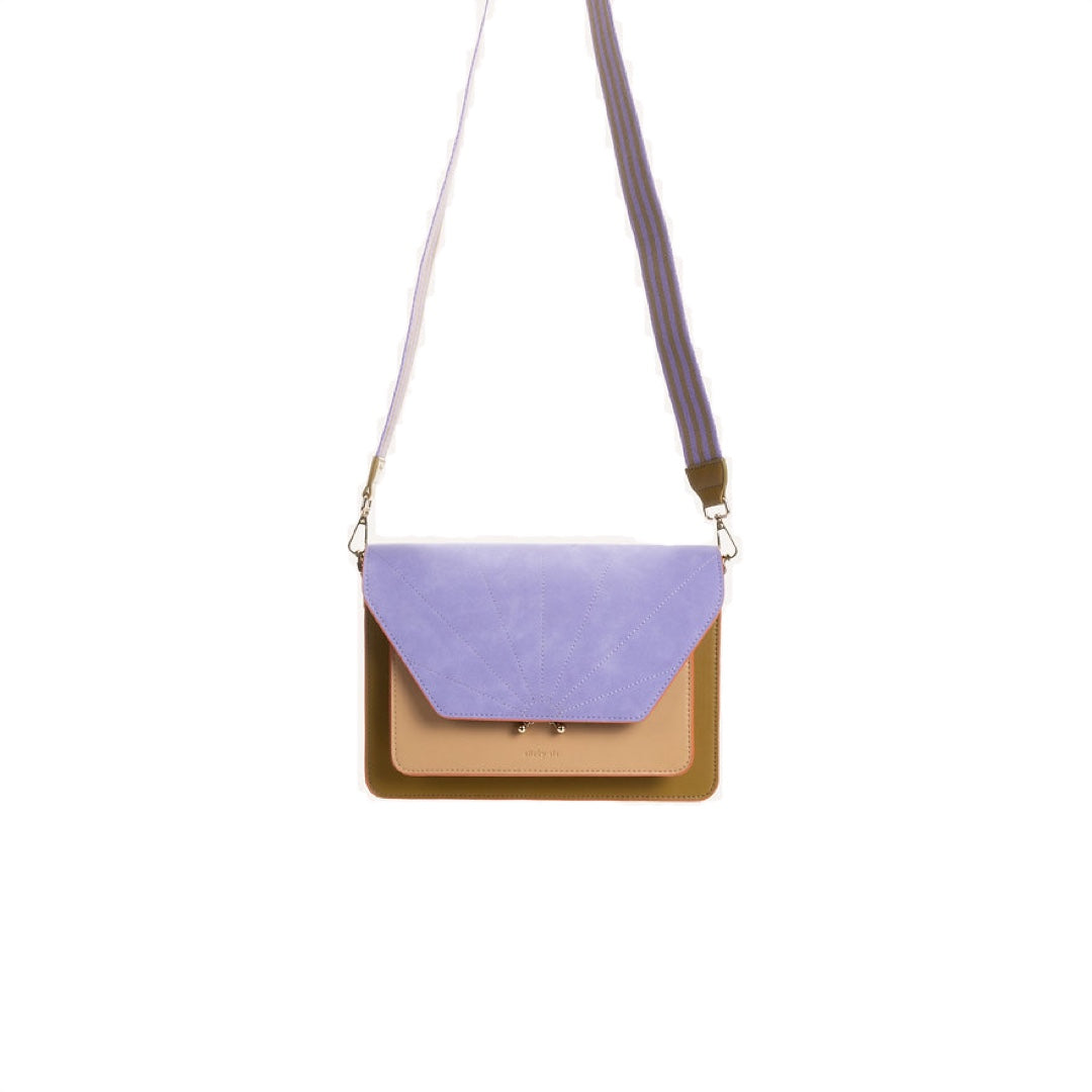 Shoulder Bag Large | costa green & affogato beige