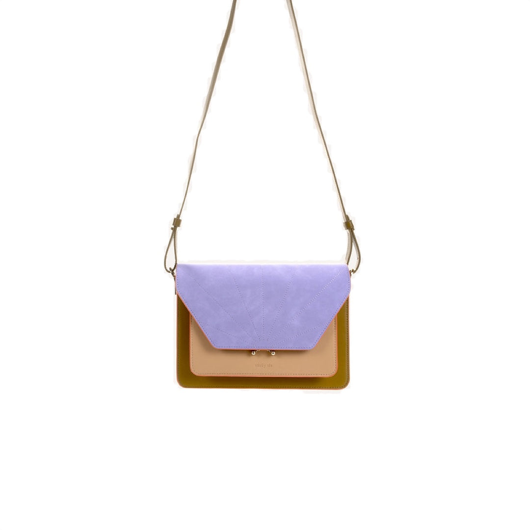 Shoulder Bag Large | costa green & affogato beige