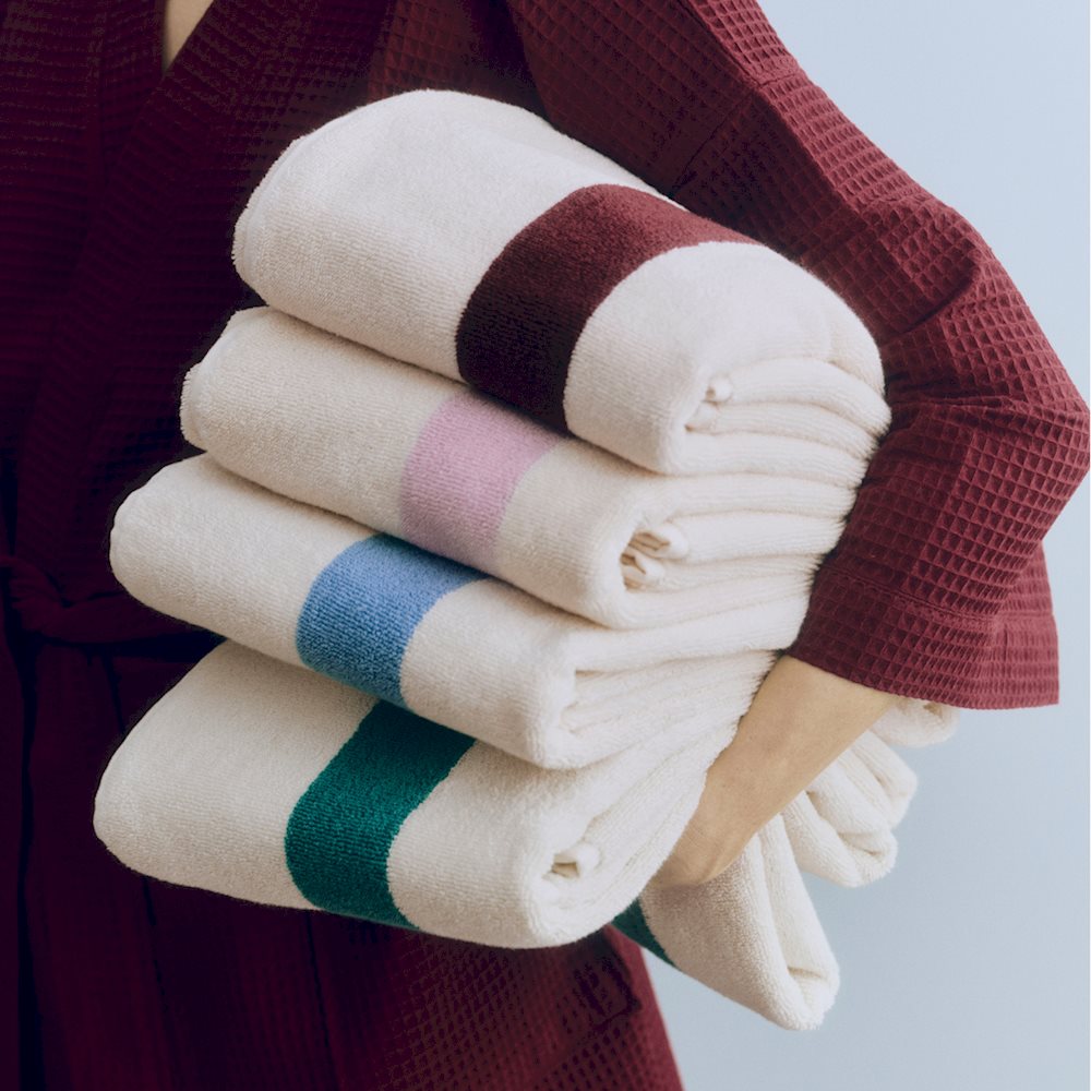 Beach towel Stripe 70x140cm | burgundy