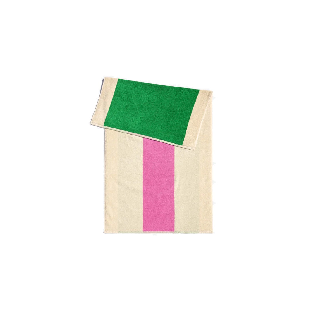 Beach towel 70x140cm | pink, green