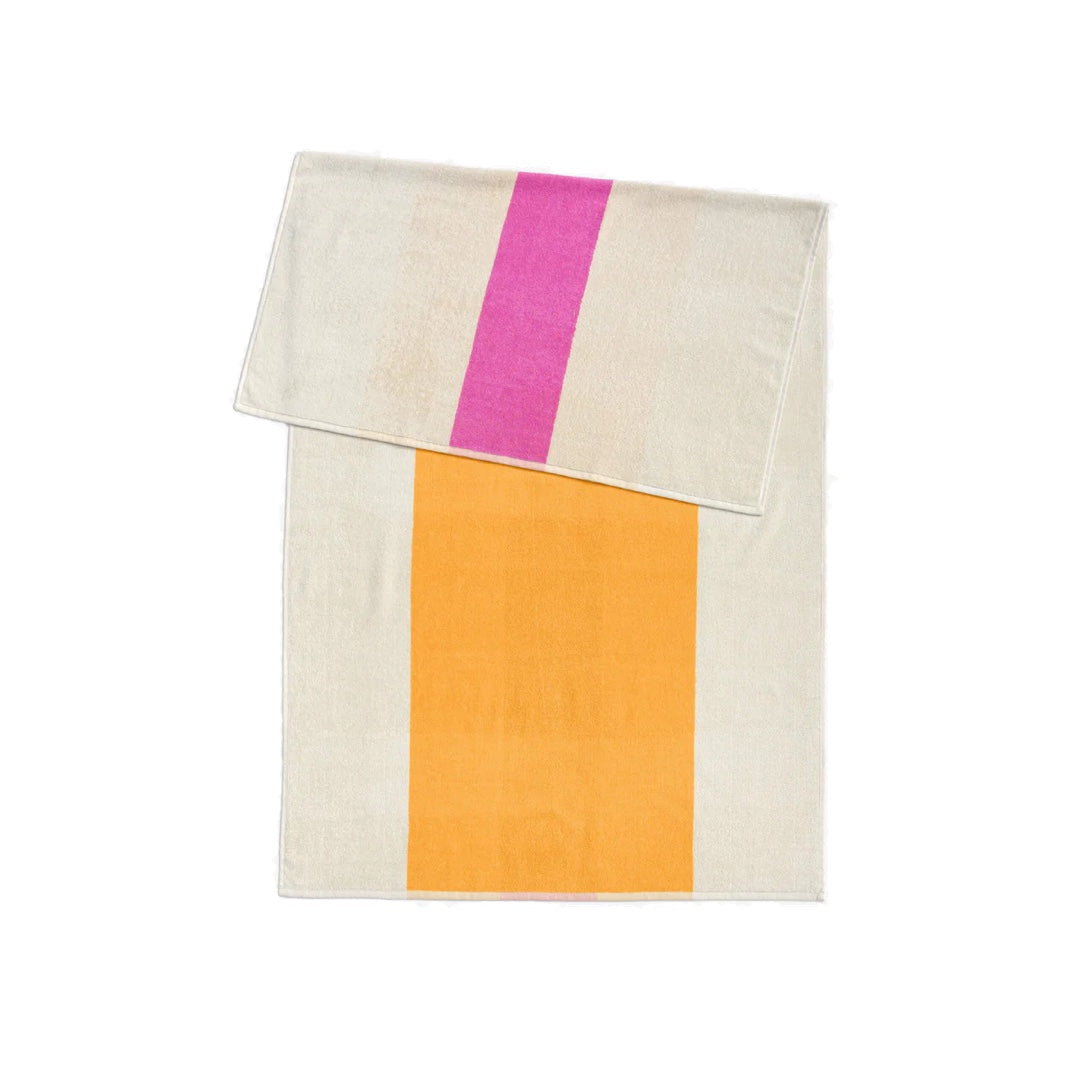 Beach towel 90x180cm | sunny yellow, pink