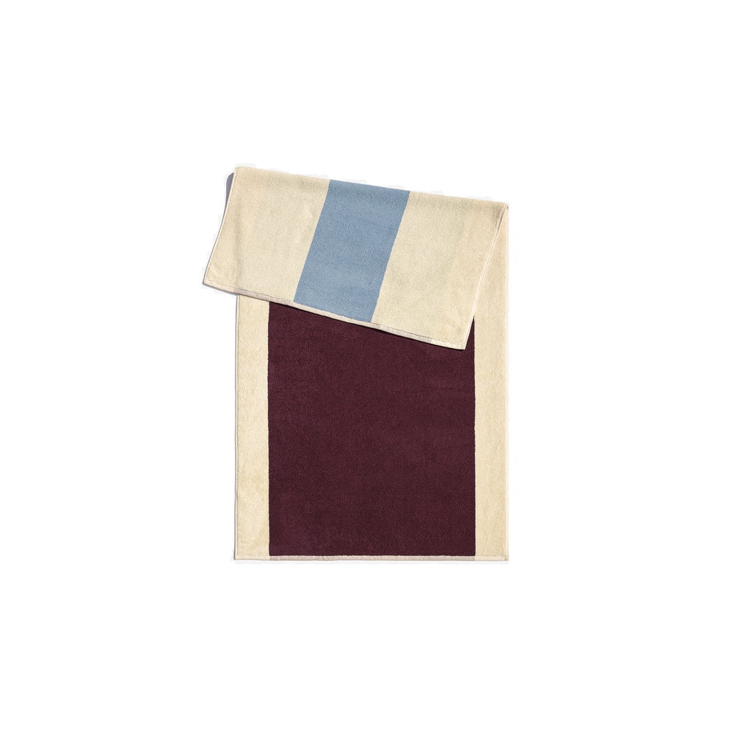 Serviette 50x100cm | bleu ciel, bordeaux