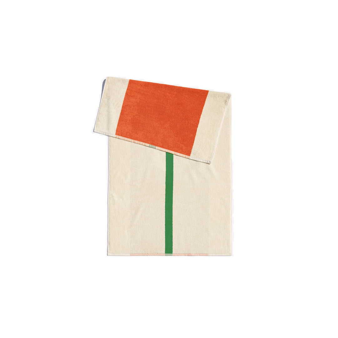 Towel 50x100cm | orange, green