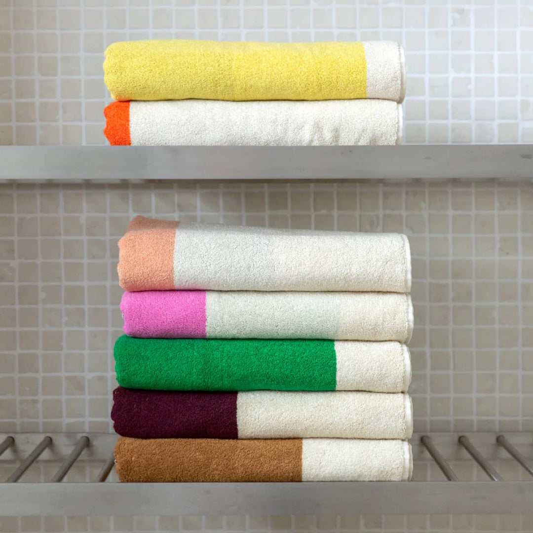 Beach towel 70x140cm | pink, green