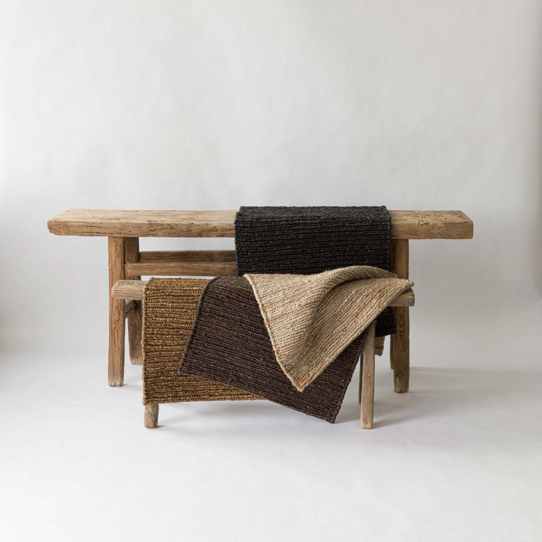 Sumak Hemp Rug café | 3 Sizes
