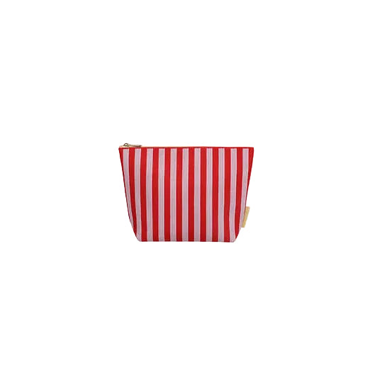 Trousse de toilette rayée tricotée | massepain + ciel