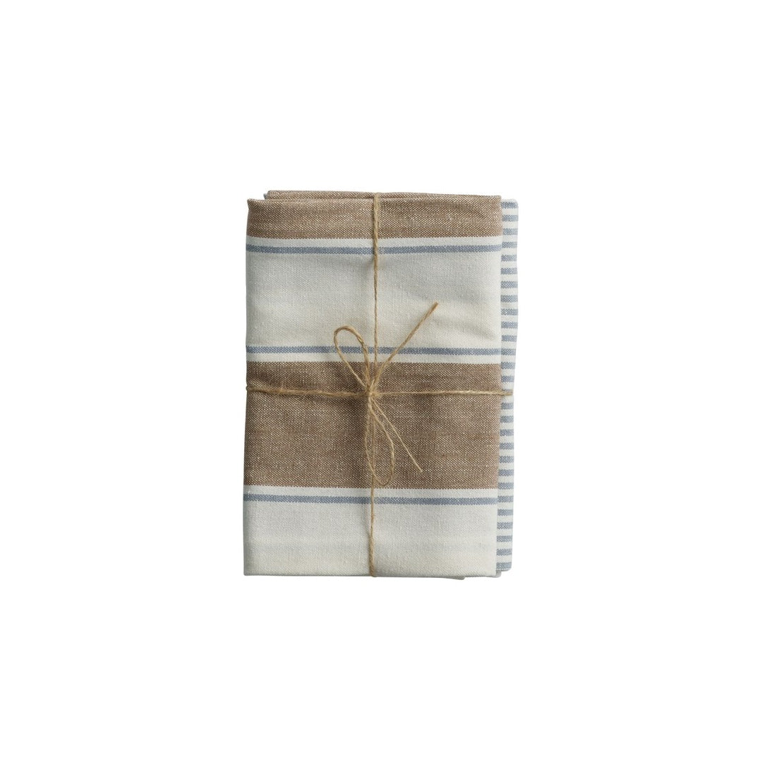 Lot de 2 torchons Reco | caramel & bleu