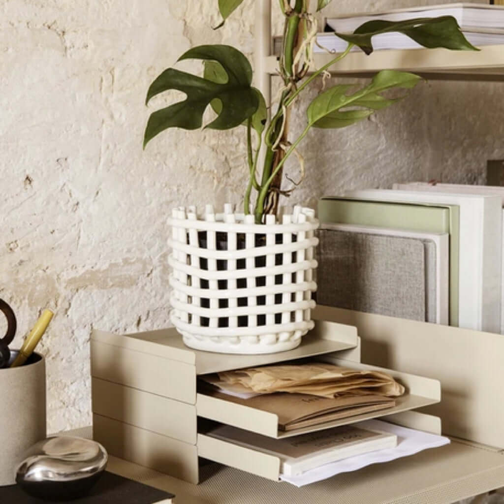 joyne.com | Keramik Korb offwhite | Ø 16 cm von Ferm Living