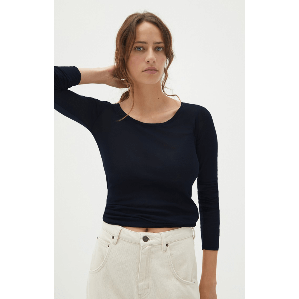 joyne.com | Longsleeve Shirt MASSACHUSETTS | navy -30% von American Vintage