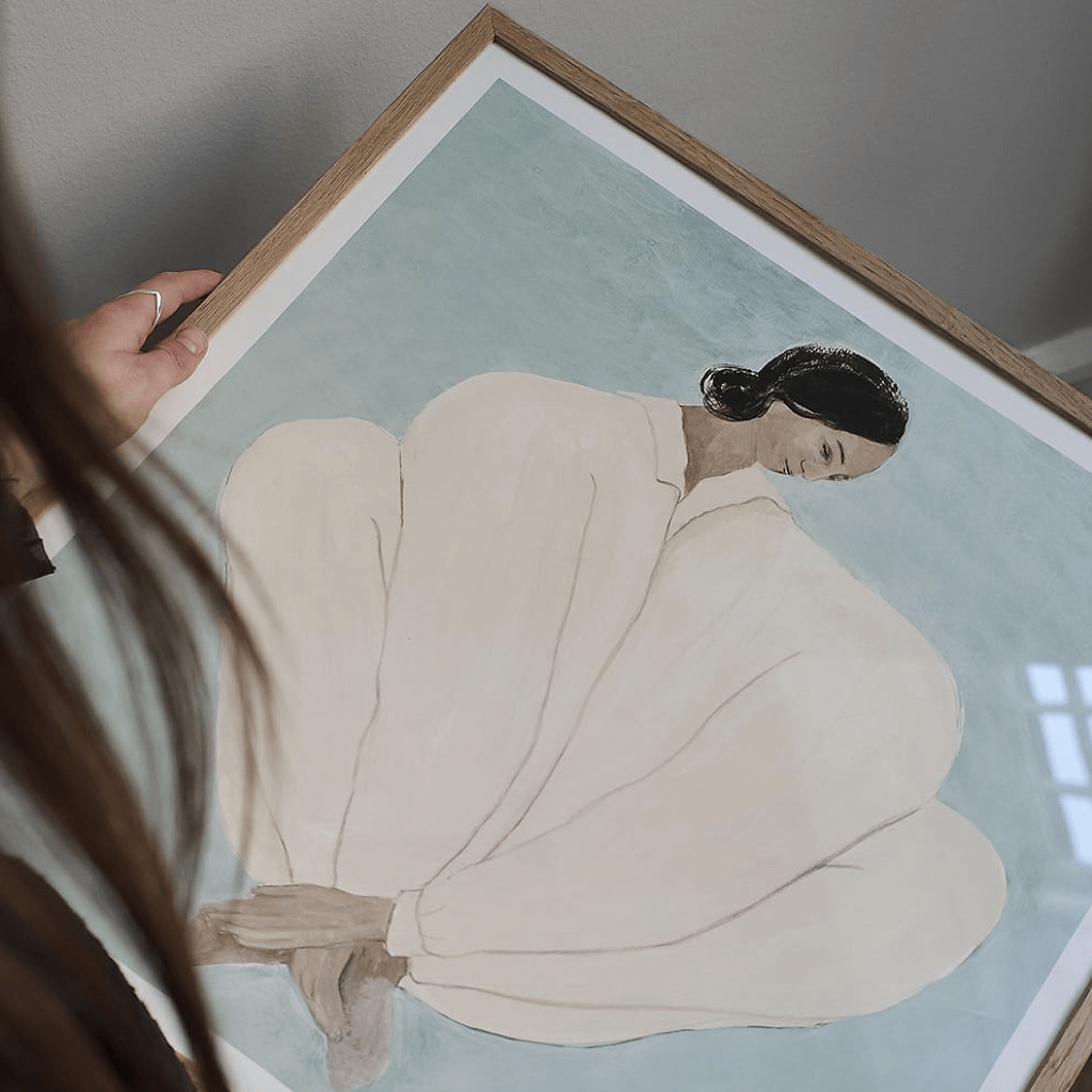 joyne.com | Gerahmter Kunstdruck "Meet me at Jaures" - Sofia Lind | 50x50cm von The Poster Club