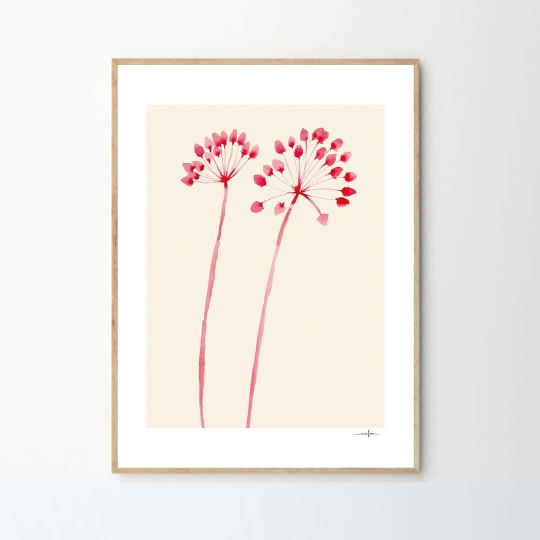 joyne.com | Gerahmter Kunstdruck "Flowers 02" - Ana Frois | 30x40cm von The Poster Club
