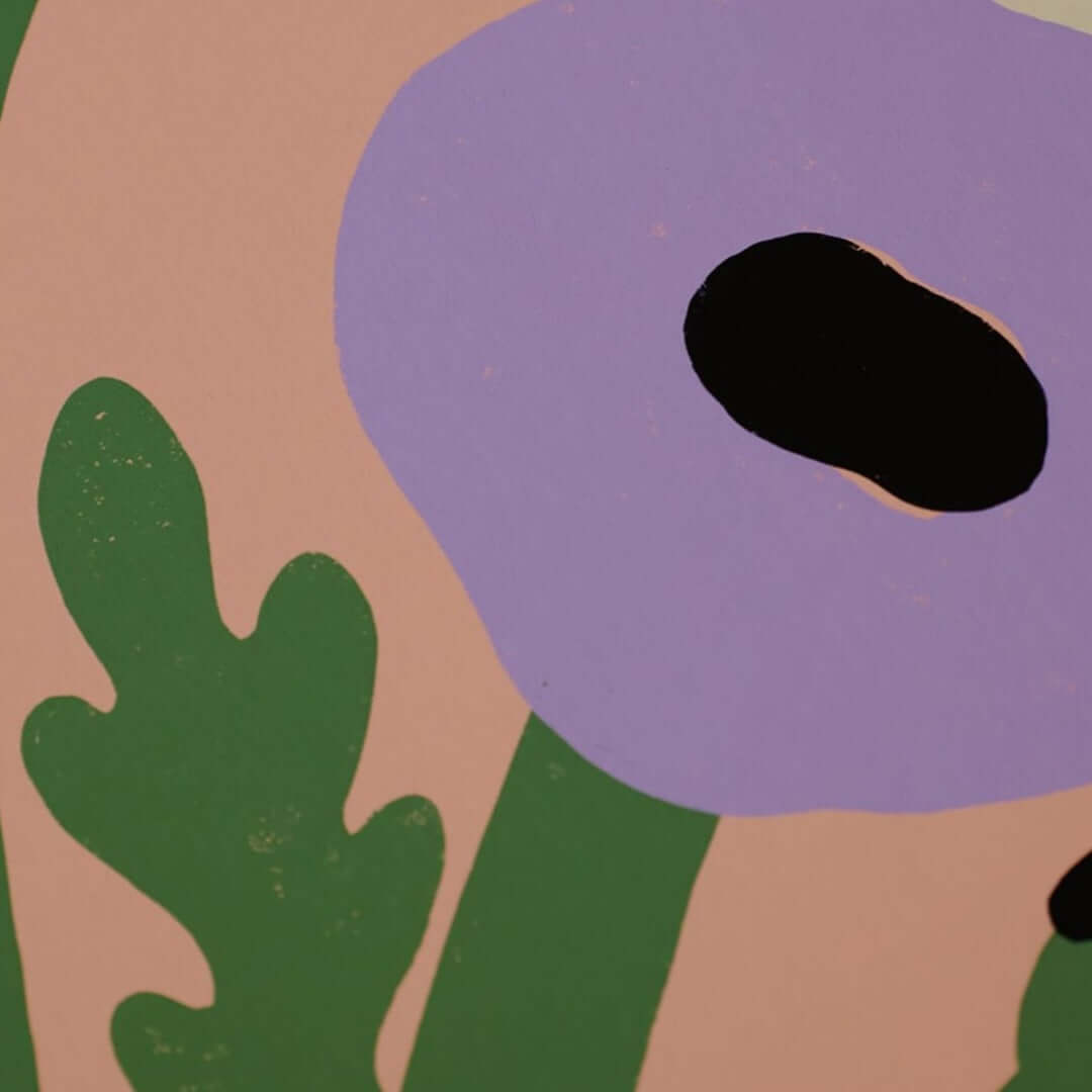 joyne.com | Gerahmter Kunstdruck "Purple Poppies" - Madelen Möllard | 30x40cm von The Poster Club