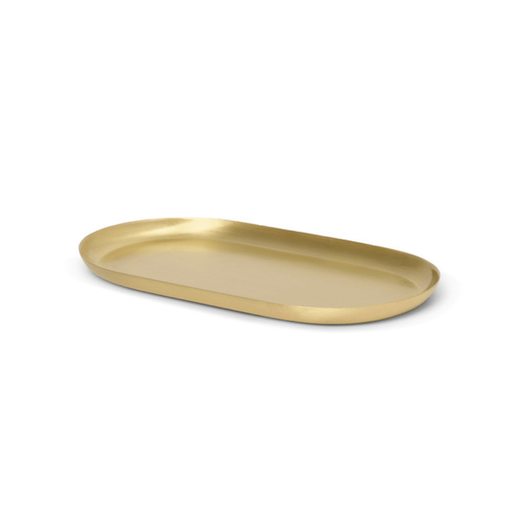 joyne.com | Basho Tablett messing | oval von Ferm Living