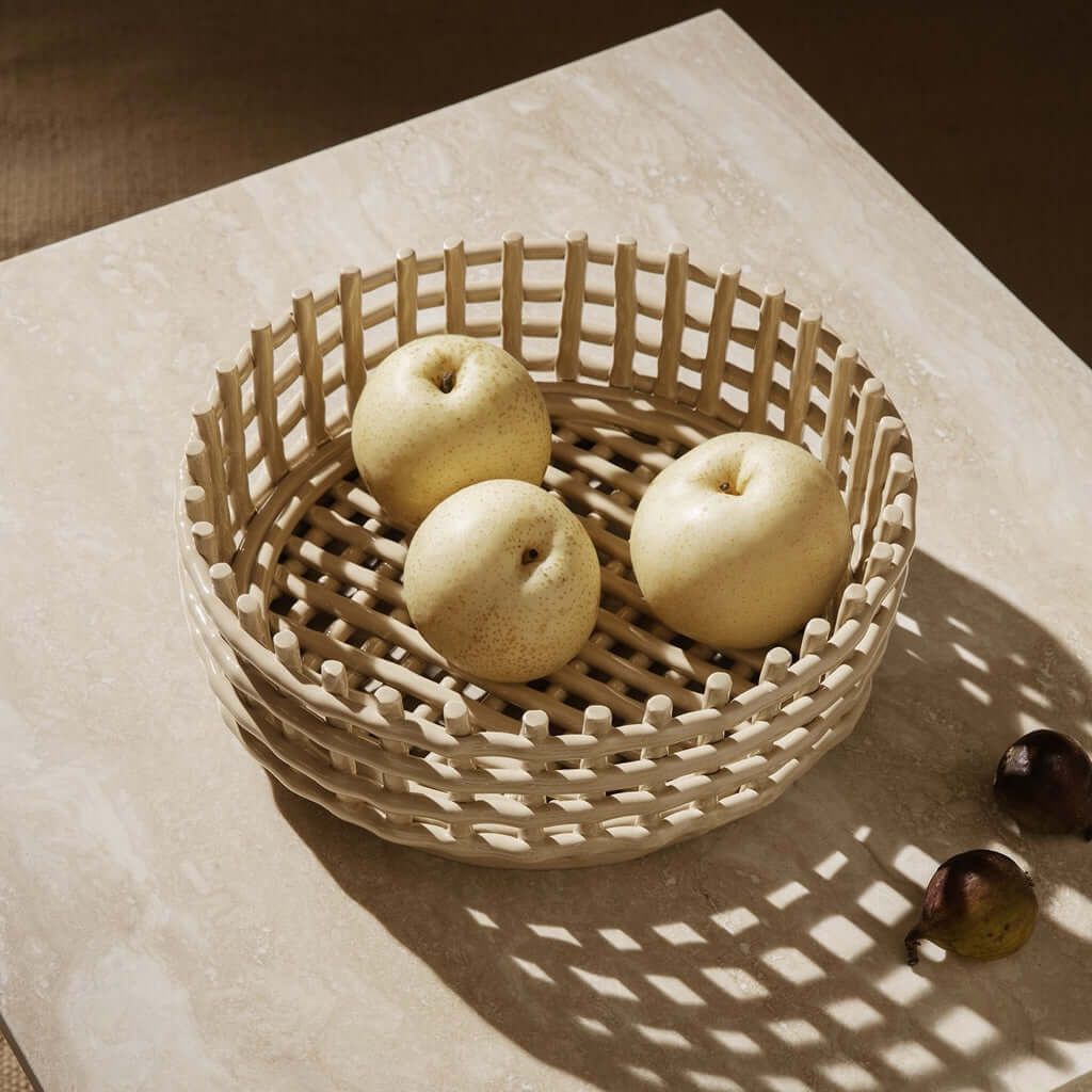 joyne.com | Keramik Korb cashmere | Ø 29 cm von Ferm Living