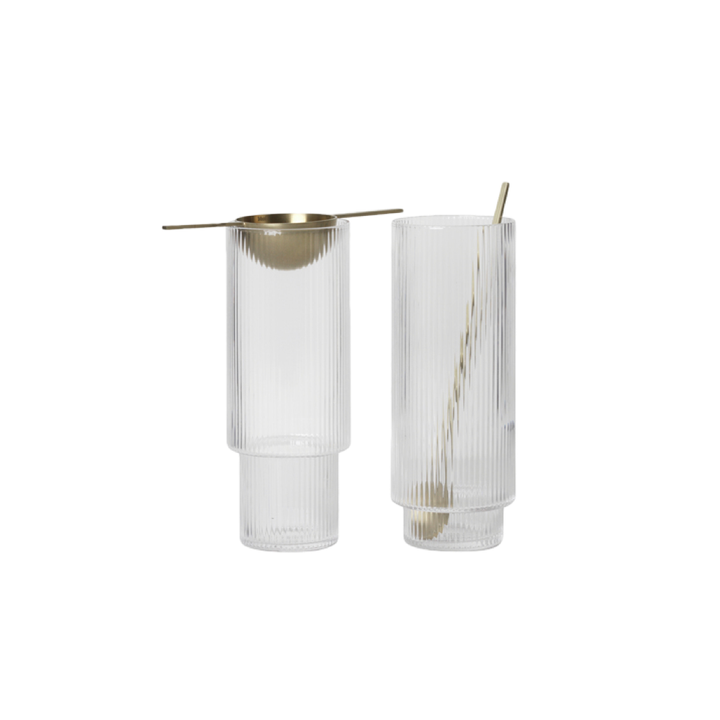 joyne.com | Ripple Longdrink Gläser (4er Set) | klar von Ferm Living