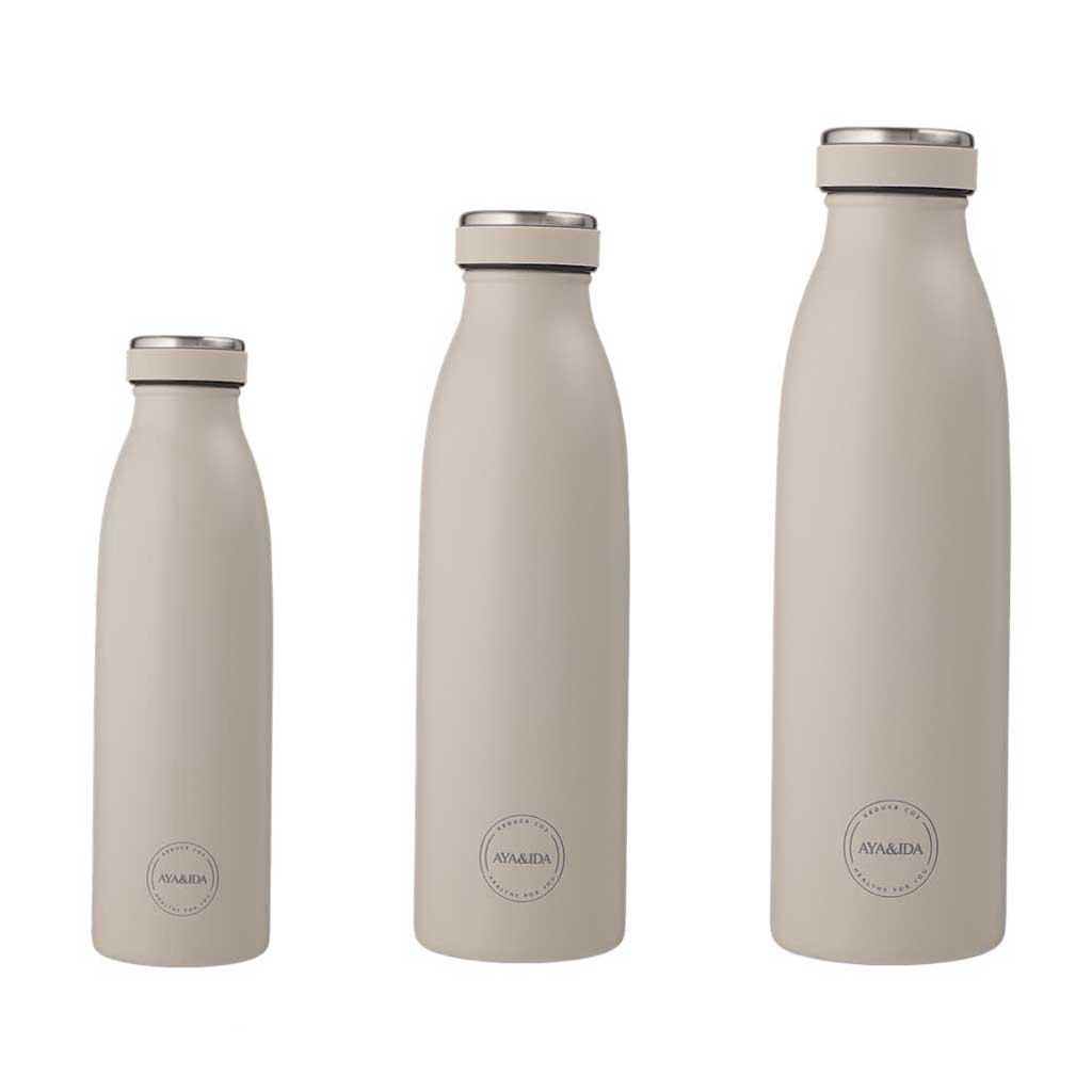 joyne.com | Edelstahl Trinkflasche - creme beige | verschiedene Grössen von AYA & IDA