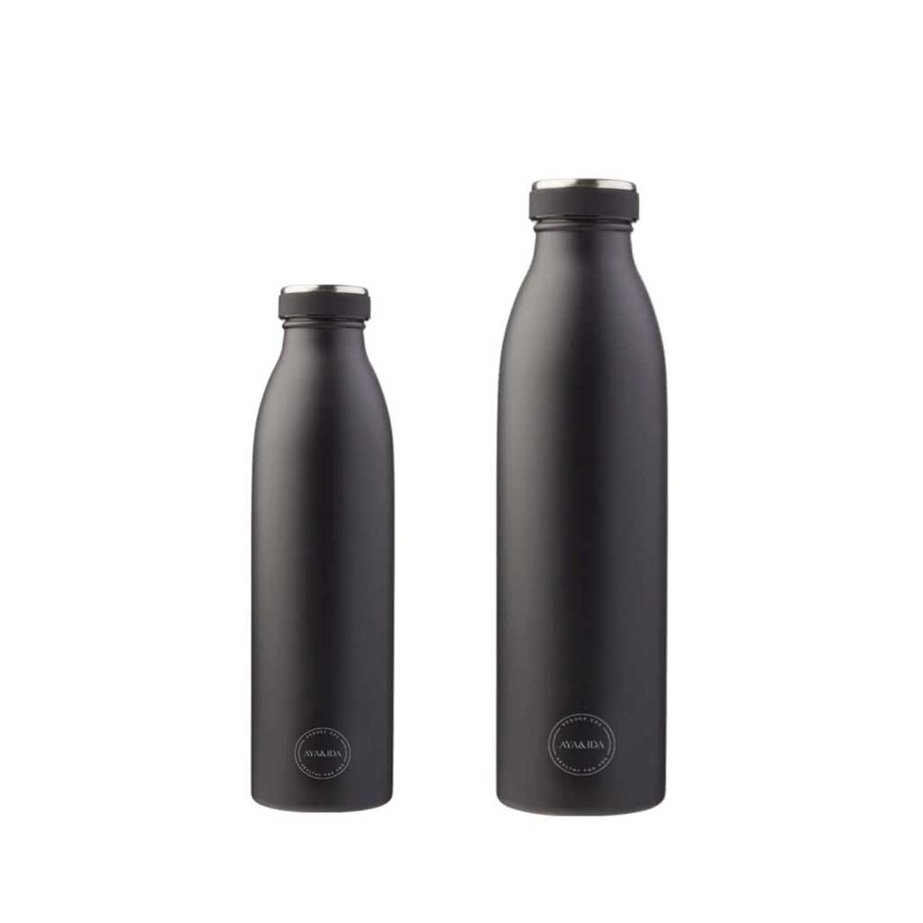 joyne.com | Edelstahl Trinkflasche - matte black | verschiedene Grössen von AYA & IDA