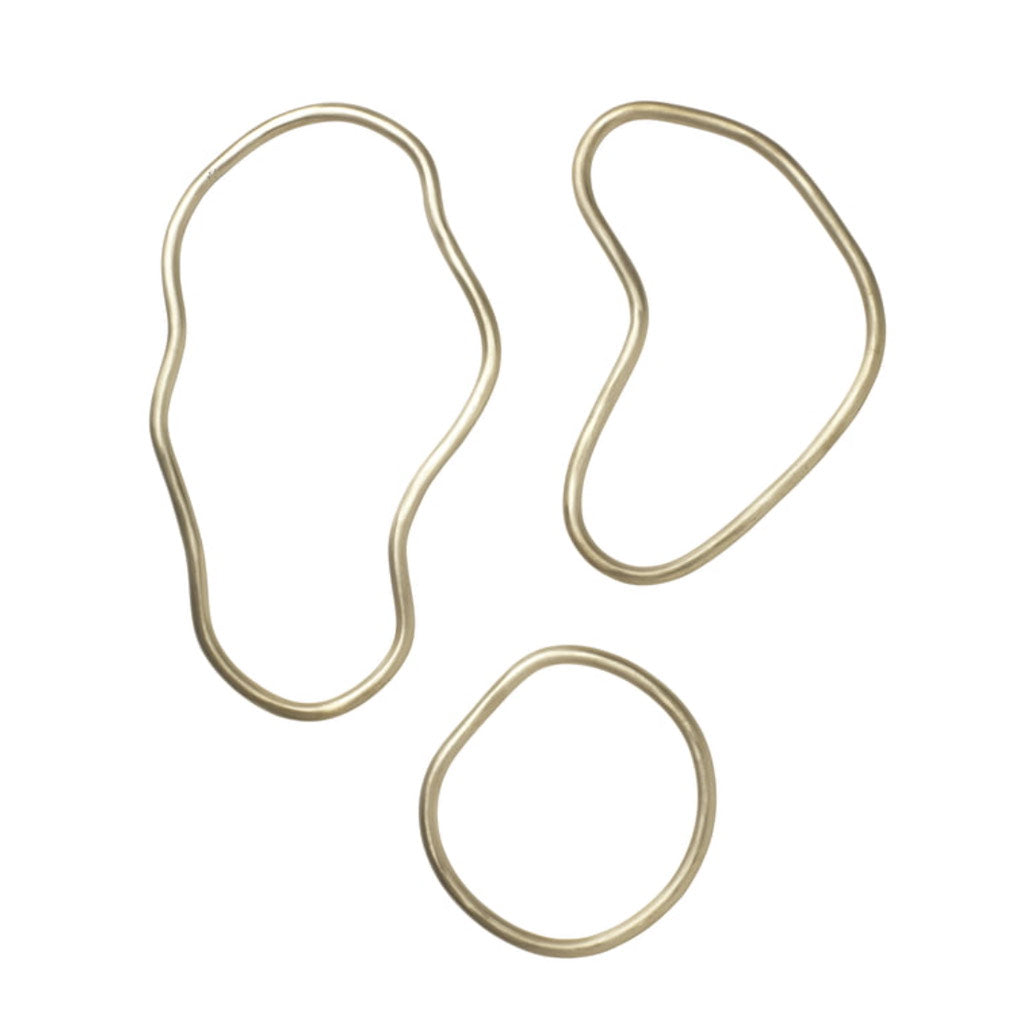 joyne.com | Pond 3er Set Untersetzer | messing von Ferm Living