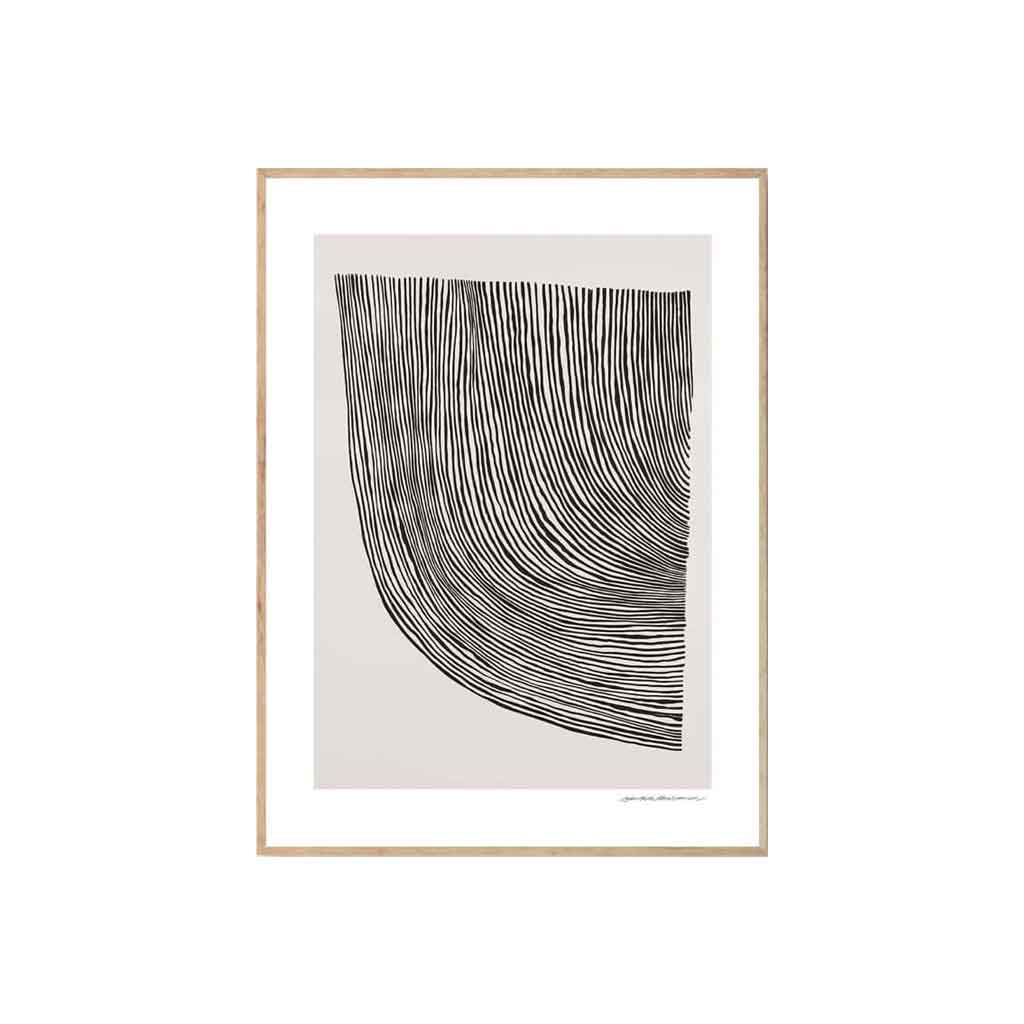 joyne.com | Gerahmter Kunstdruck "Curves" - Leise Dich Abrahamsen | zwei Grössen von The Poster Club